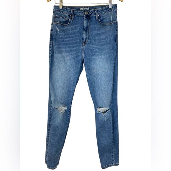 Forever 21 High Rise Stretch Distressed Skinny Jeans Size 31 - Picture 1 of 7